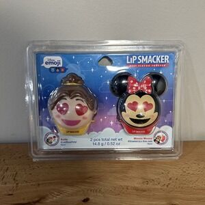 Disny Princess  Lip Smacker Emoji Lip Balm Duo Minnie Mouse & Belle Strawberry
